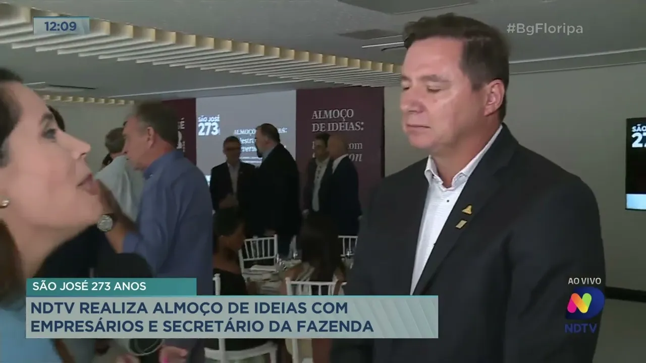 NDTV realiza almoço de ideias, em São José, com empresários e secretário da fazenda