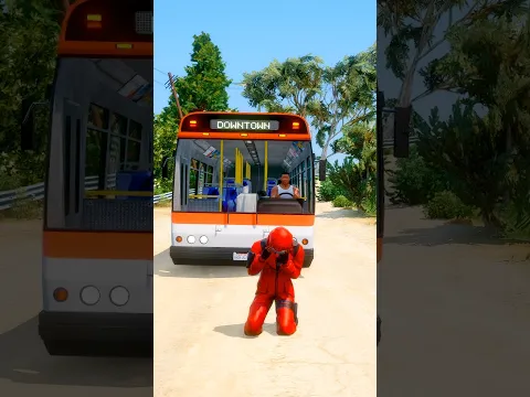 GTA 5: Criminal Tricks Franklin & steals His Bus! He Had No Idea Whats Coming Next? 😱 #shorts