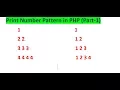 How Can Print Triangle Patterns in PHP 1 to 4 years