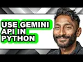 How to Use Gemini Api in Python only Way