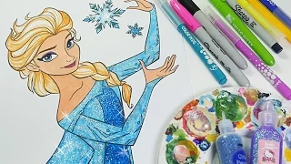 Disney Frozen coloring book Queen elsa coloring pages for kids