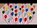 FINGER PRINT BALLOON DIY Kids craft