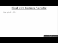 112 Final with Instance variable in Java Programming Hindi