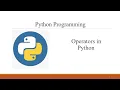 Operators in Python Part 2