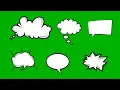 speech bubbles animated green screen Alpha
