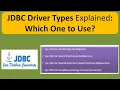 JDBC Driver Types Explained Which One to Use