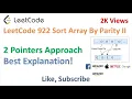 LeetCode 922 Sort Array By Parity II - Important Interview Question Solved Using 2 Pointers