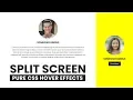 Split Screen Landing Page with CSS Flex Html CSS Hover Effects