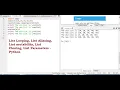 19 List Looping Parameters values - Python