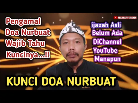 Download MP3 KUNCI DOA NURBUAT | ijazah Asli Belum Ada di Channel YouTube Manapun