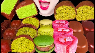 ASMR MATCHA DUBAI MOCHI CHOCOLATE 말차 두바이 쫀득쿠키 아이스크림 먹방 MUKBANG, EATING