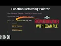 Function Returning Pointer in C
