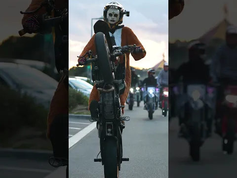 Clown supermoto rider π€‘ #halloween #bikelife #dirtbike