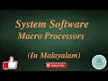 Part 17 Macro Processor System Software