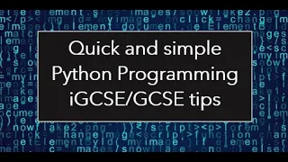 Quick Basic Tips in Python Programming for Computer Science under 20min