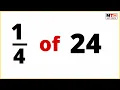 of 24 one-fourth of 24
