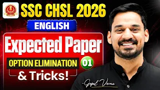 SSC CHSL 2026 English Expected Paper 1 | SSC CHSL English Preparation By Gopal Verma English