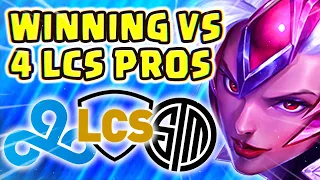 DESTROYING 4 LCS PROS IN SOLO QUEUE (they raged) | FULL AP NIDALEE IS ACTUALLY BROKEN!!