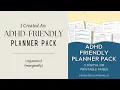 I created an AD -friendly planner pack