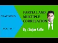 Partial and Multiple Correlation 4 Sujan Kafle