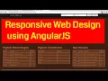 Responsive Web Design using AngularJS Angular JS Tutorials