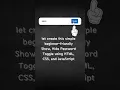Password Toggle using HTML CSS JavaScript Beginner Friendly Project