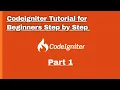 Codeigniter Tutorial for Beginners Step by Step