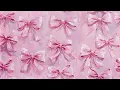 Pastel Pink Coquette Ribbons Aesthetic Background Wallpaper Screensaver Coquette bow Frame TV art