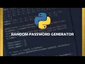 EASY RANDOM PASSWORD GENERATOR MADE WITH PYTHON