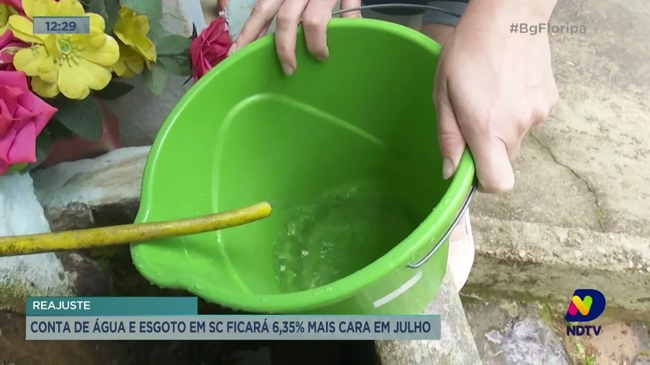 Conta de água e esgoto em Santa Catarina ficará 6,35% mais cara em Julho