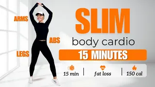 🔥Burn Arm + Leg + Belly Fat🔥15 Min Aerobics Workout🔥All Standing🔥No Squats/ No Lunges🔥No Repeat🔥