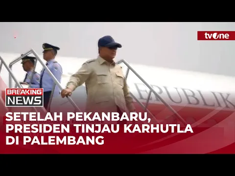Presiden Prabowo Tiba di Palembang, Pimpin Penanganan Karhutla di Sumatera