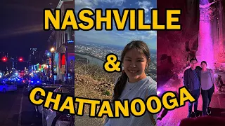 TRAVEL VLOG Nashville Chattanooga Atlanta Broadway Hot Chicken Ruby Falls Lookout Mountain