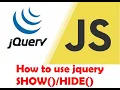 jQuery Show Hide function How to use hide and show in jquery jquery hide show kaise karte hain