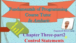 Fundamental of - 3 Part II Control Statement