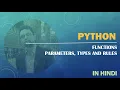 Python Tutorial Functions Parameters Types Rules