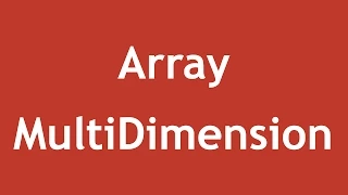 Learn PHP 5 In Arabic - Array Multidimensional