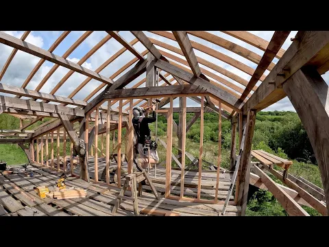 Download MP3 Timber Framed Barn Part 25 Rafters and stud walls