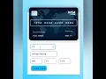 credit card atm card filling form design made by using html css js only