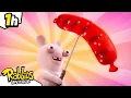 Download Lagu Mega Rabbids Feast 🤤🌭 | RABBIDS INVASION 🐰 | 1H Compilation | Cartoon for kids