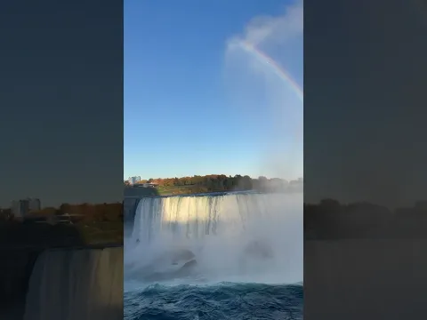 Niagra falls under rainbow 🌈