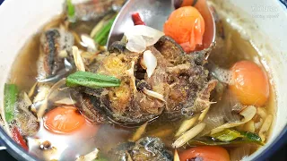 ต้มโคล้งปลาดุกกรอบ หอมหร่อยซดน้ำคล่องคอ Thai Fired Fish soup recipe