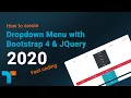 Drop Down Menu with Bootstrap 4 JQuery - 2020