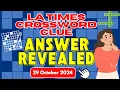 LA Times Crossword Clue Answers for October 29 2024