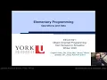 Class Elementary Programming in Java -