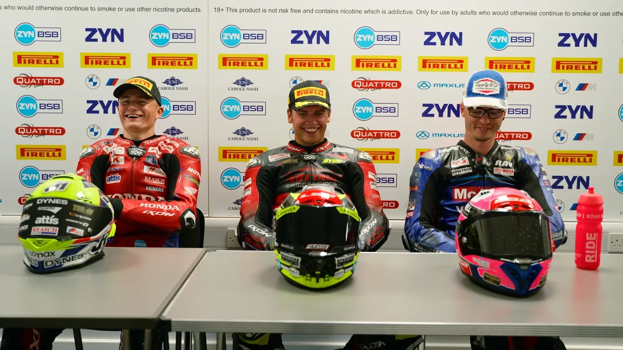ZYN BSB Race 1 podium reactions from the penultimate round at Donington Park