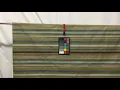 Brown Tan w Teal Blue Awning Stripe Blackout Curtain Fabric White Back