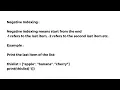 Python Collections Arrays Access List Items Negative Indexing and Range of indexes