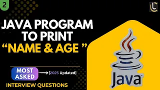 Java Program to Print Name and Age Java for Beginners