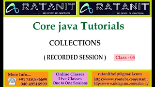 Core java Tutorials Collections by Mr Ratan class-03